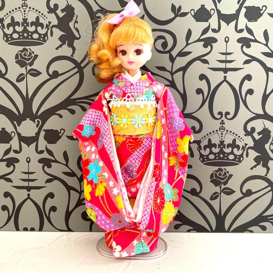 リカちゃん アイシードール 人形 着物 作り帯 セット 振り袖 帯 アウト