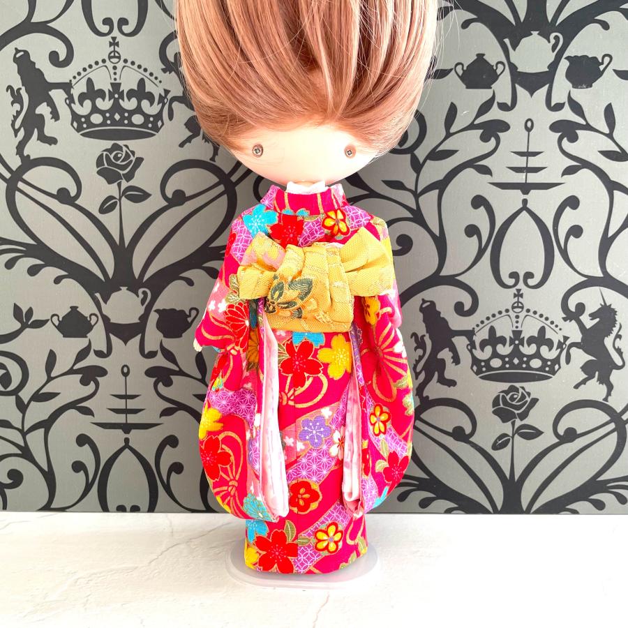 リカちゃん アイシードール 人形 着物 作り帯 セット 振り袖 帯 アウト