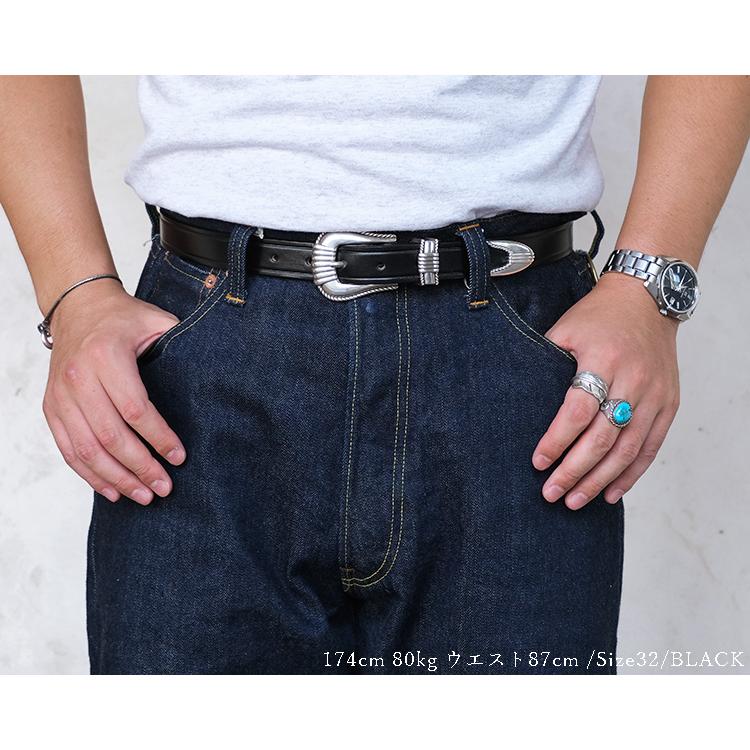 TORY LEATHER（トリーレザー） 3-Piece Silver Buckle Belts 3ピース