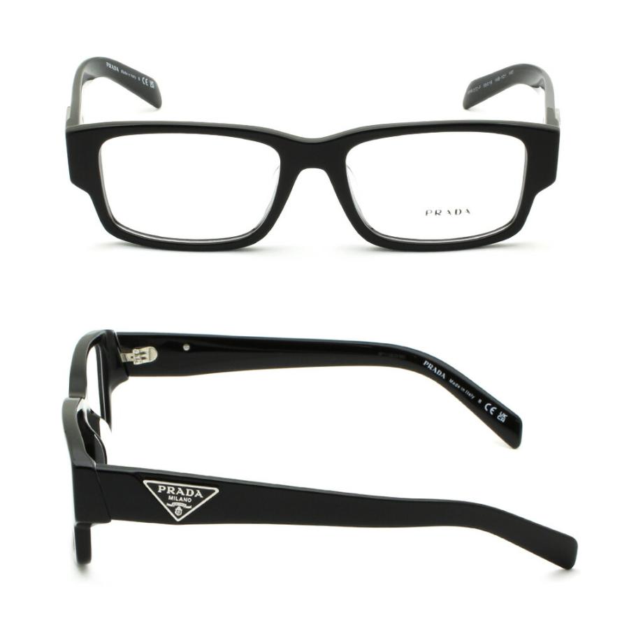 プラダ ブラックフレーム 度なし 眼鏡 ユニセックスVPR01S 年末最終