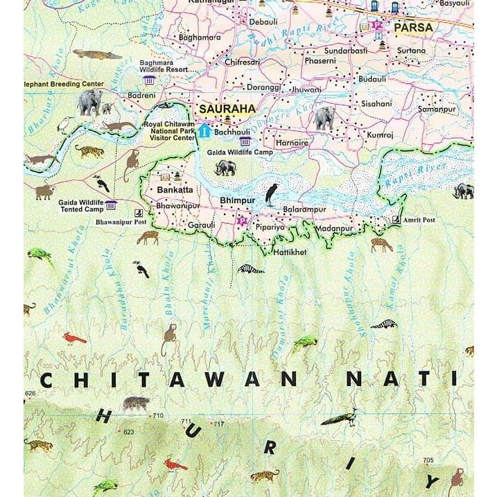 地図 Chitwan National Park 観光用地図(チトワン国立公園) インド