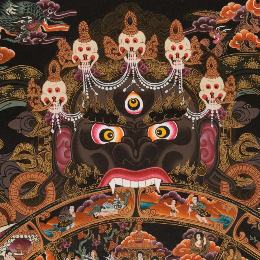 送料無料 タンカ 仏画 マンダラ チベット 〔Raj Lama作 一点物〕タンカ