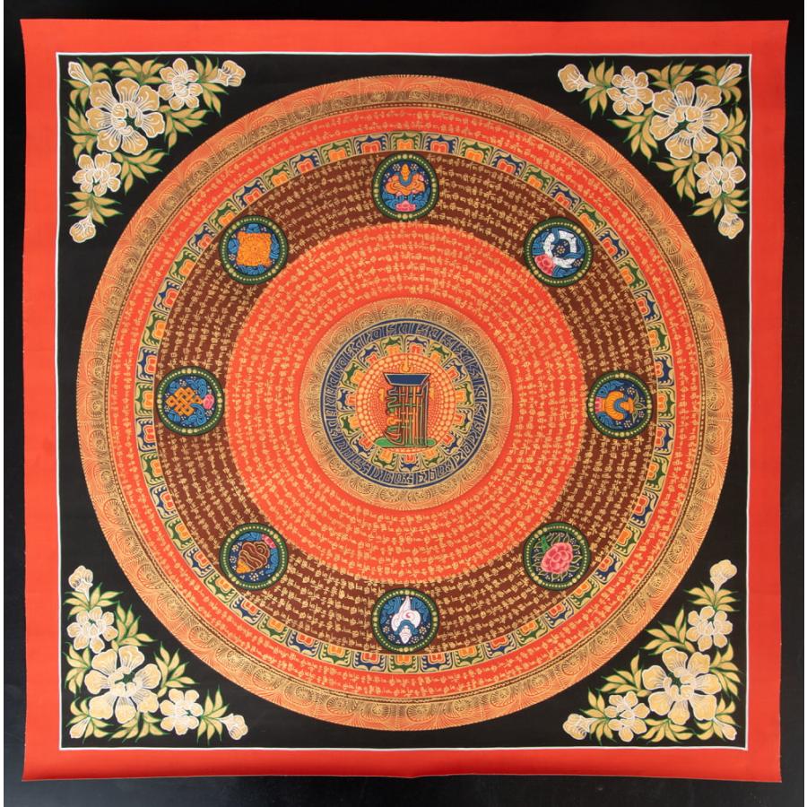 送料無料 タンカ 仏画 マンダラ チベット 〔一点物〕タンカ カーラ