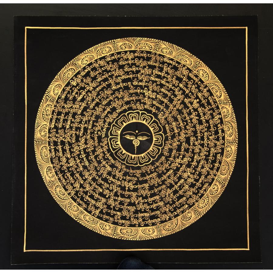 送料無料 タンカ 仏画 マンダラ チベット 〔一点物〕タンカ ブッダアイ