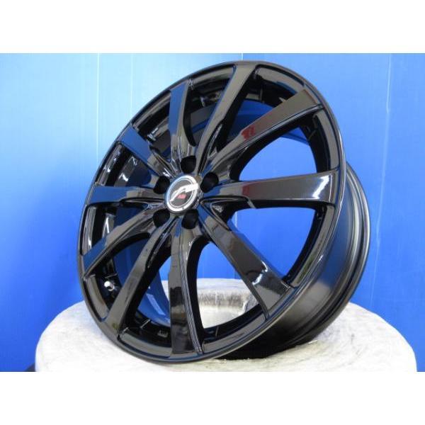 4本 新品 黒 WEDS FANG 17インチ7J +47 5H 5穴 PCD 100 アルミホイール