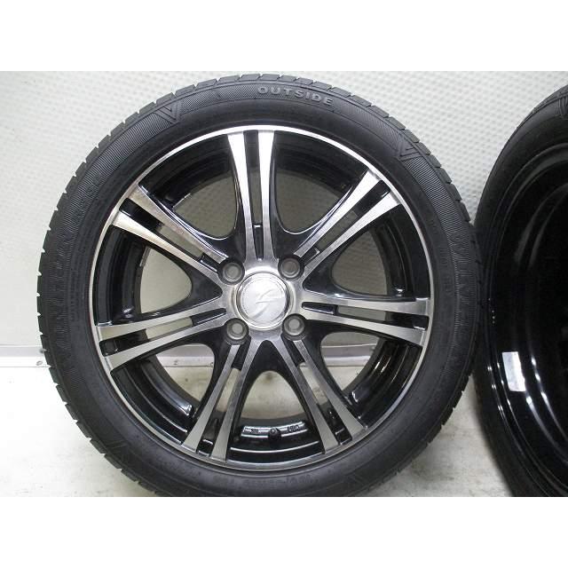 15インチ バリ溝 165/55R15 4.5J+43 100 軽自動車 中古タイヤアルミ