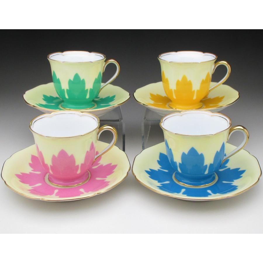 ノリタケ オールドノリタケ 金彩花文 カップ＆ソーサー 4色セット