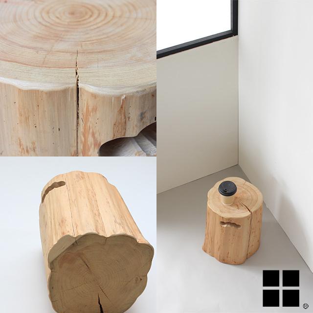 poochan 天然ヒバ 大型 切り株 丸太 椅子 テーブル 高さ約41㎝ poochan