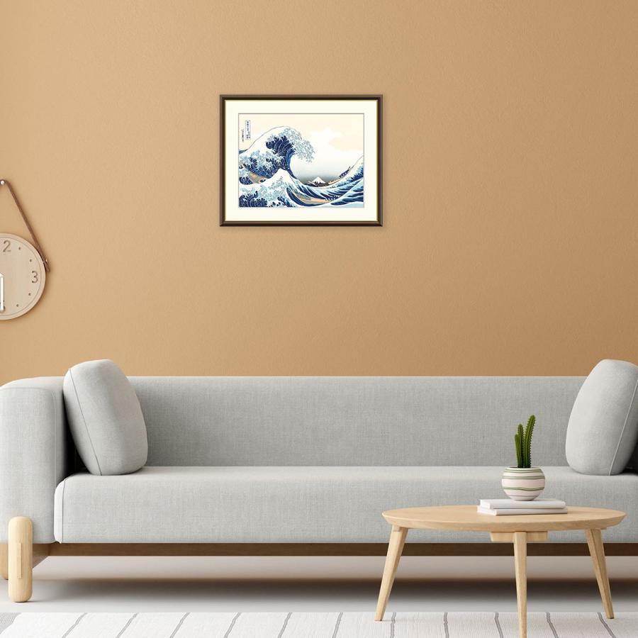 額絵神奈川沖浪裏 葛飾北斎 F6サイズ 浮世絵 富嶽三十六景 三大役物