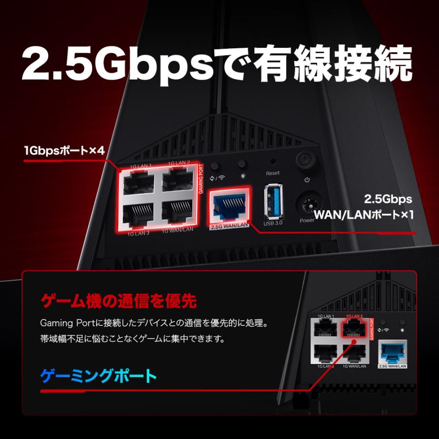 TP-Link WiFi6E ゲーミング無線LANルーターTP-Link Archer GXE75/A