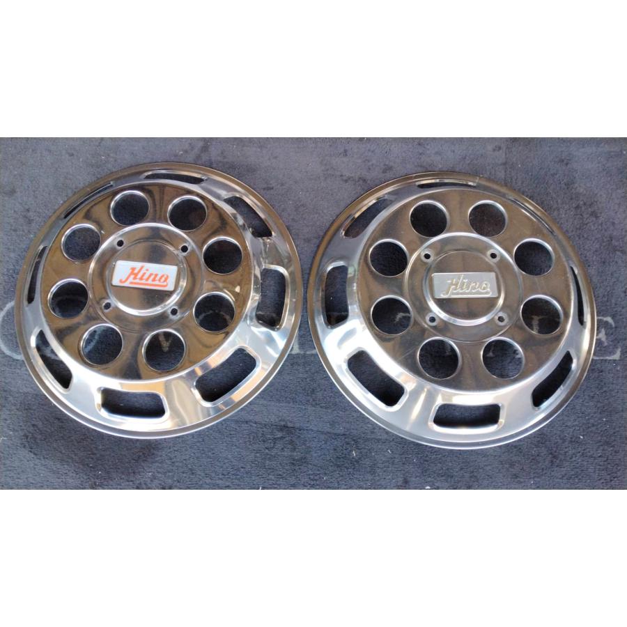 日野 メッキ ホイール キャップ 8穴用 JIS 2枚 大型 HINO ホイール
