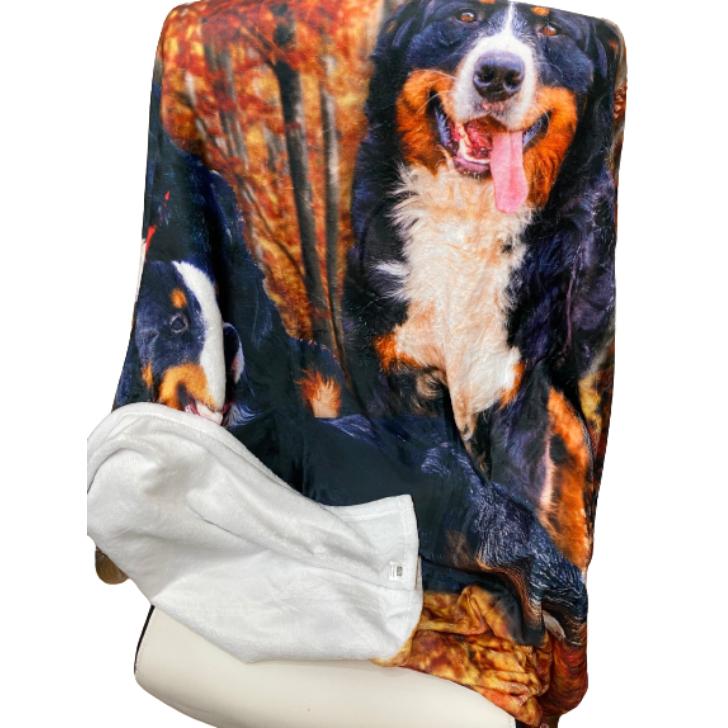バーニーズマウンテンドッグ ブランケット ひざ掛け 犬 dog DOG 大型犬