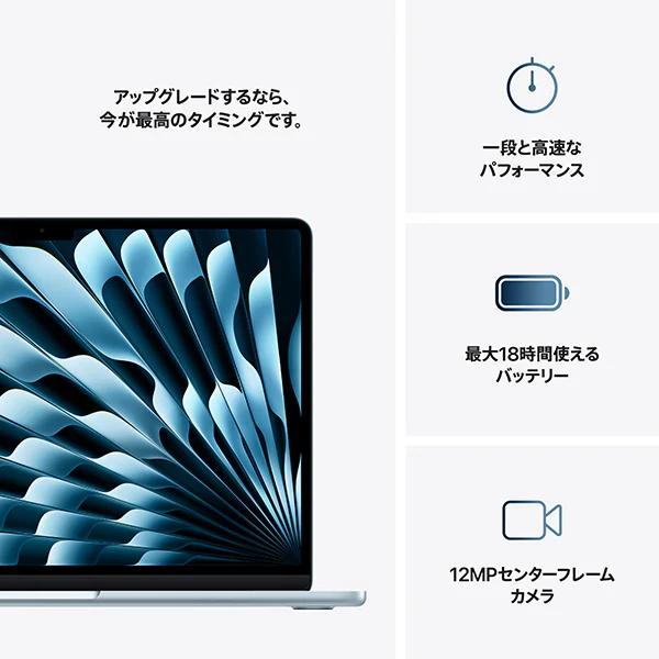 MacBook Air 2025新製品 Apple 13.6インチ M4チップ MC6U4J/A 10コア