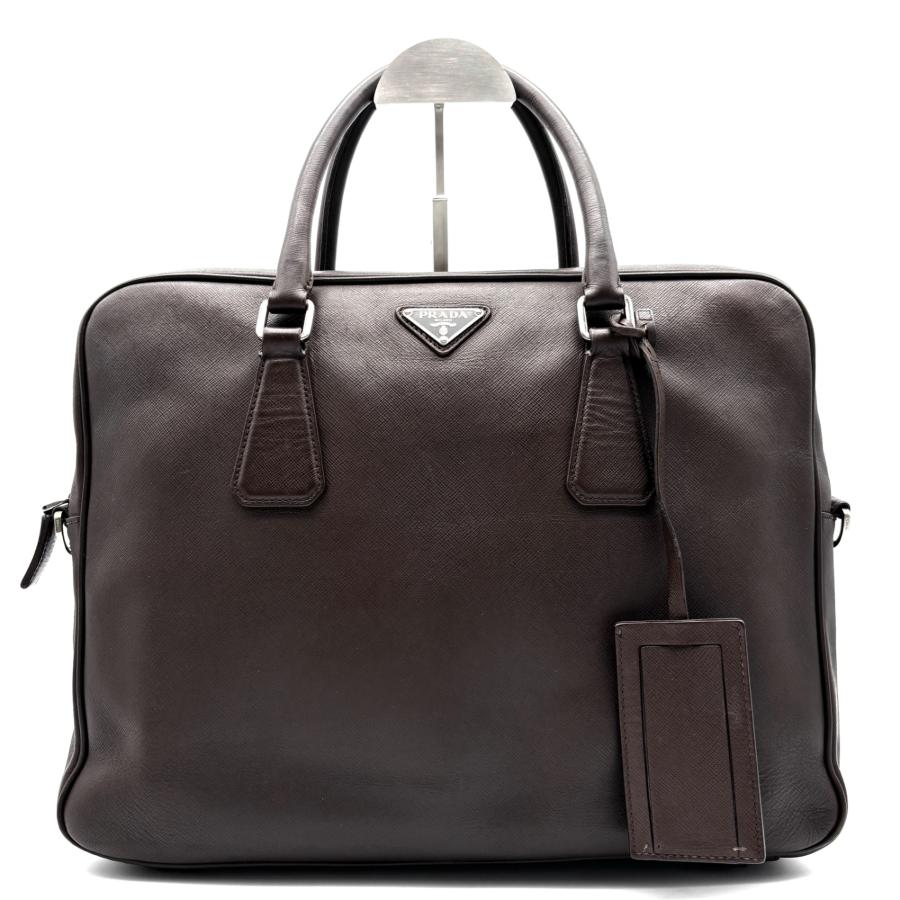 PRADA プラダ ブリーフケース ビジネスバッグ 三角ロゴ 白タグ