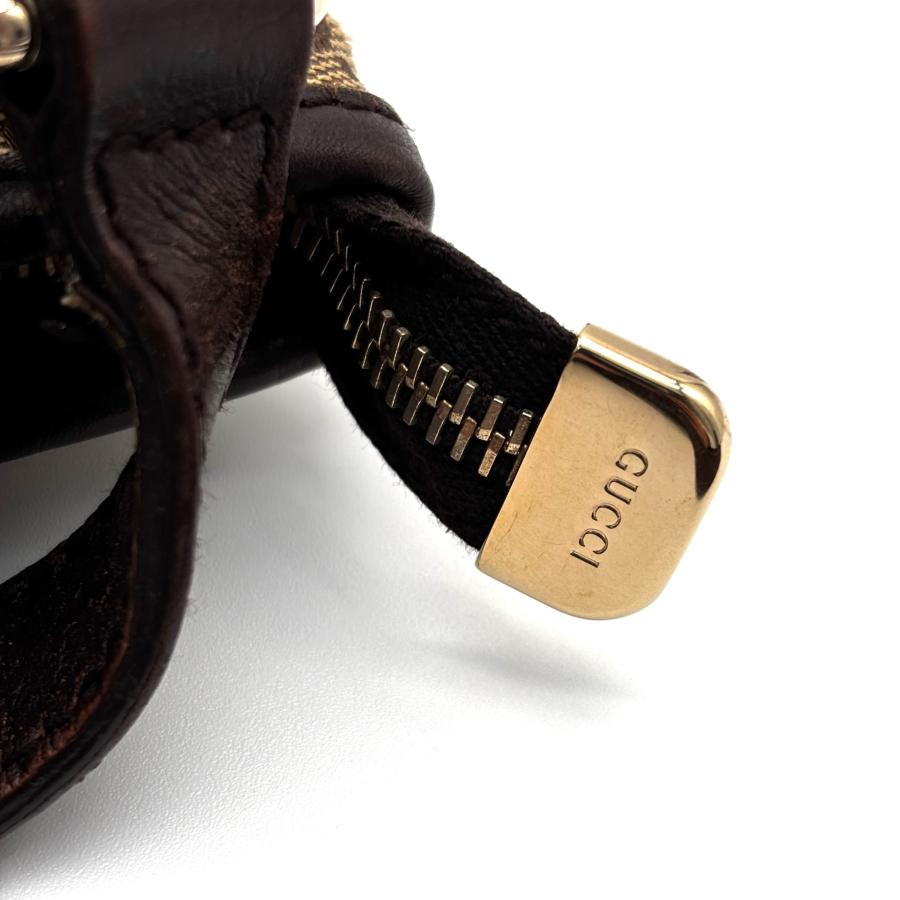 GUCCI グッチ ショルダーバッグ GGキャンバス レザー シェリーライン