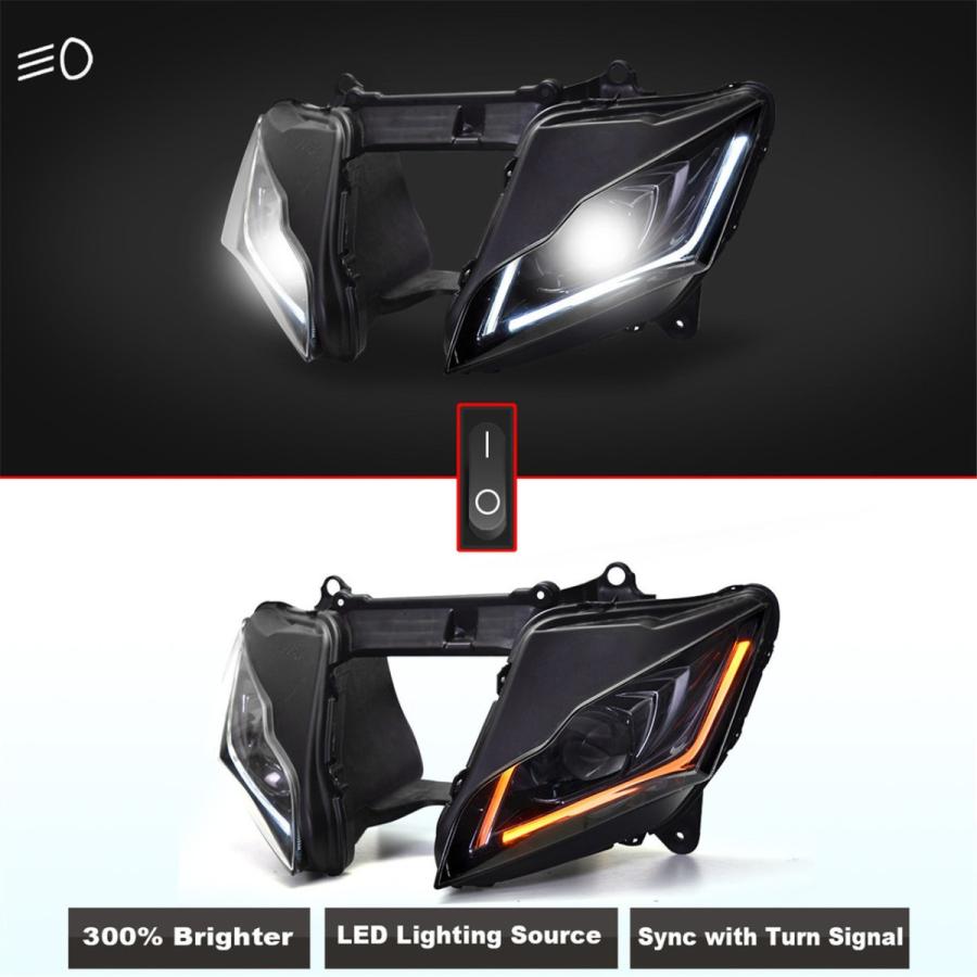 Kawasaki ZX-10R 11-15年 カスタムヘッドライトキット V2 FullLED