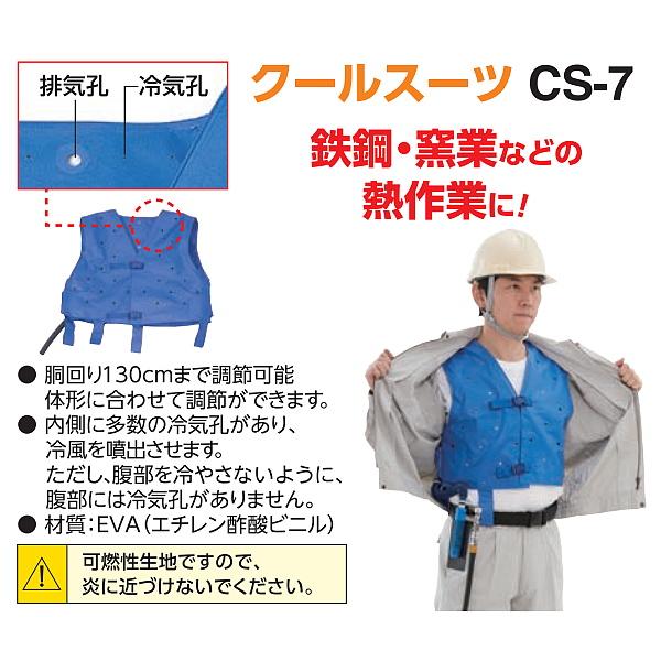 熱中症対策 重松 個人用冷却器 クーレット専用ベスト CS-7 クール