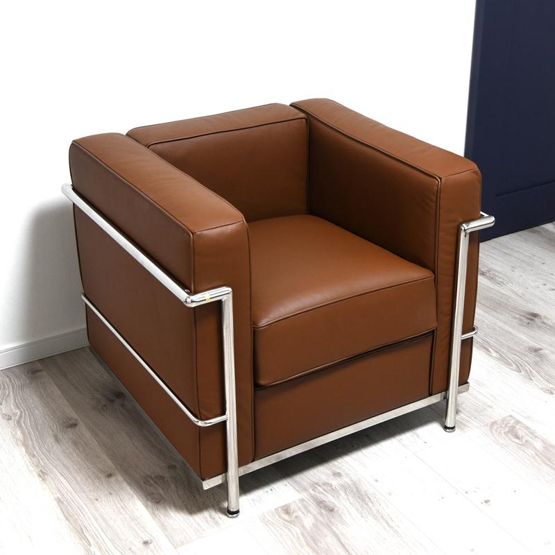 ル・コルビジェ LC2 1P ダークブラウン 総本革 アニリンレザー仕様