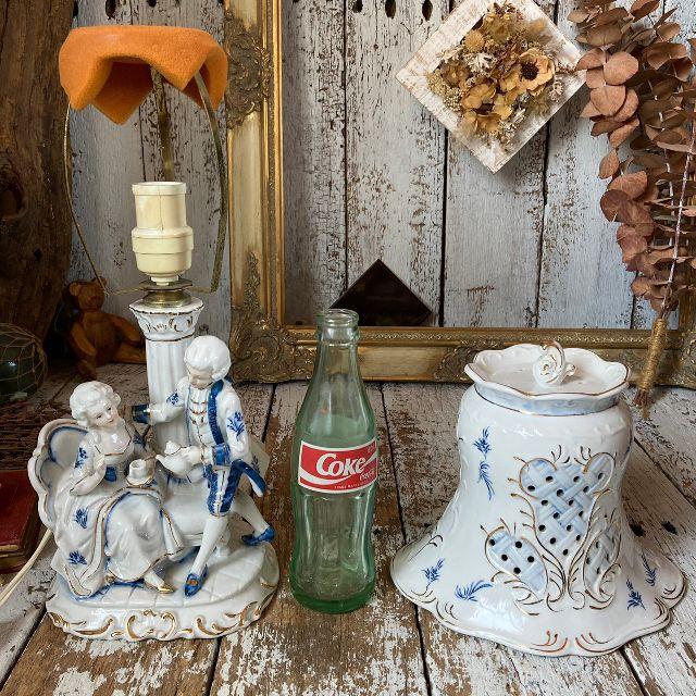 VINTAGE 70s ヴィンテージ*ヤマハ陶芸*フィギュリン スタンドライト