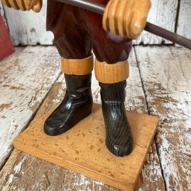 80s イタリア ヴィンテージ ROMER ロメール 木彫り 人形 ハンター 猟師