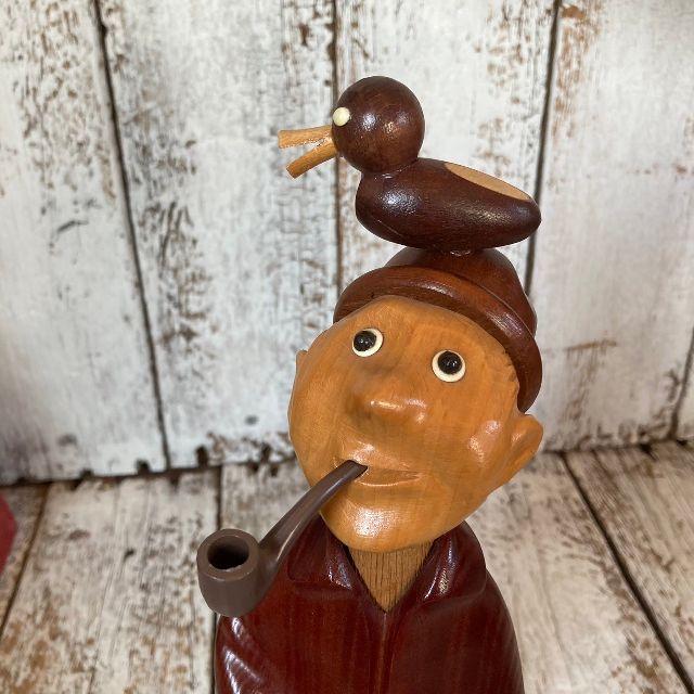 80s イタリア ヴィンテージ ROMER ロメール 木彫り 人形 ハンター 猟師