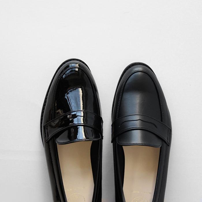 ローファー レディース パンプス ヒール 黒 痛くない 学生 ブラック