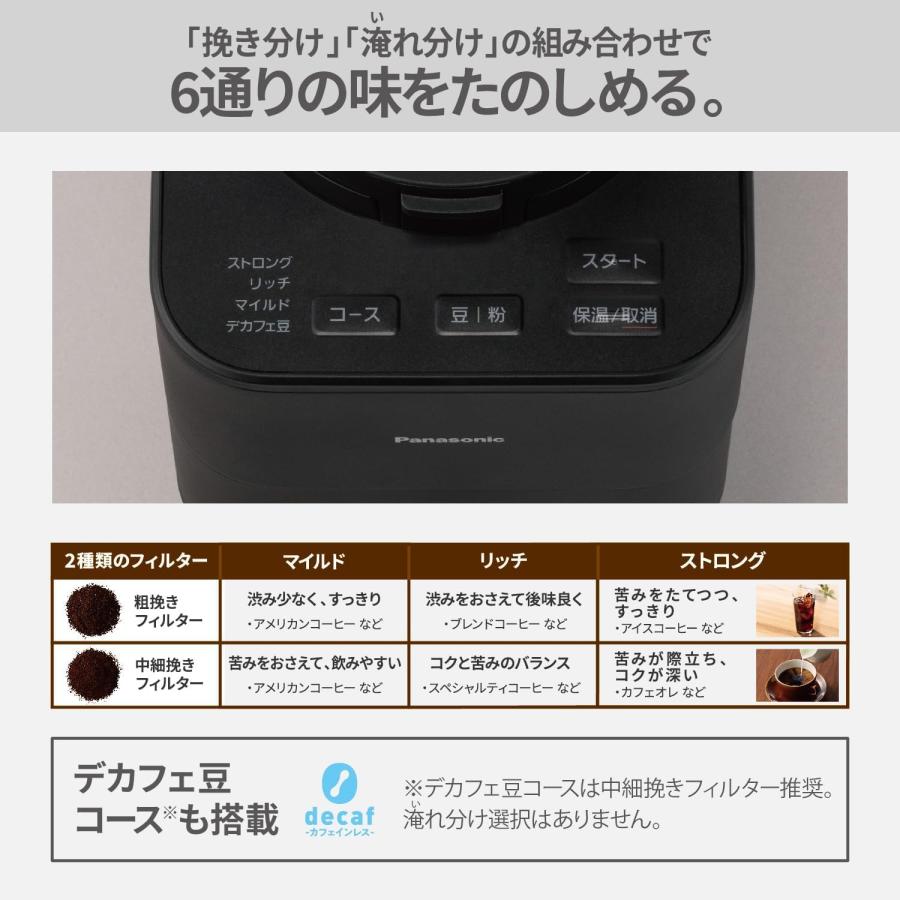 Panasonic（パナソニック） コーヒーメーカー 全自動 ミル付き 沸騰