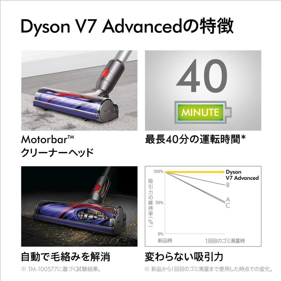 Dyson（ダイソン） スティック掃除機 コードレス V7 Advanced (SV37 MH