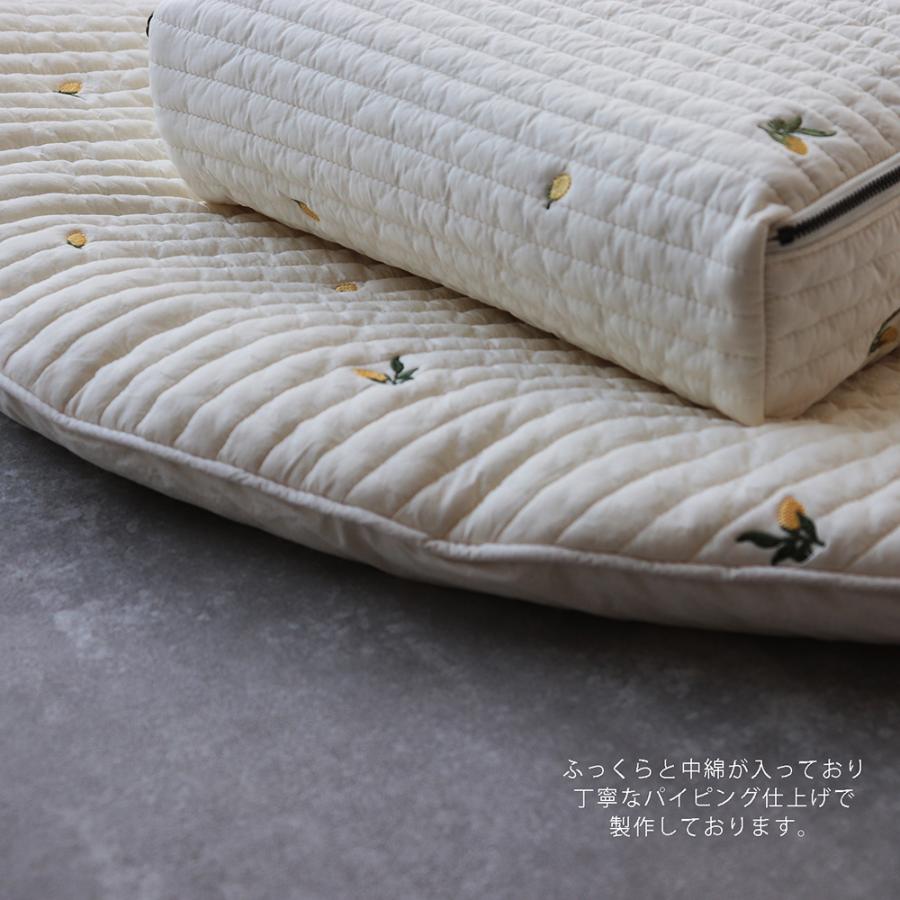 プレミアムイブル 星月/くま/レモンの刺繍 ラウンドマット ホット