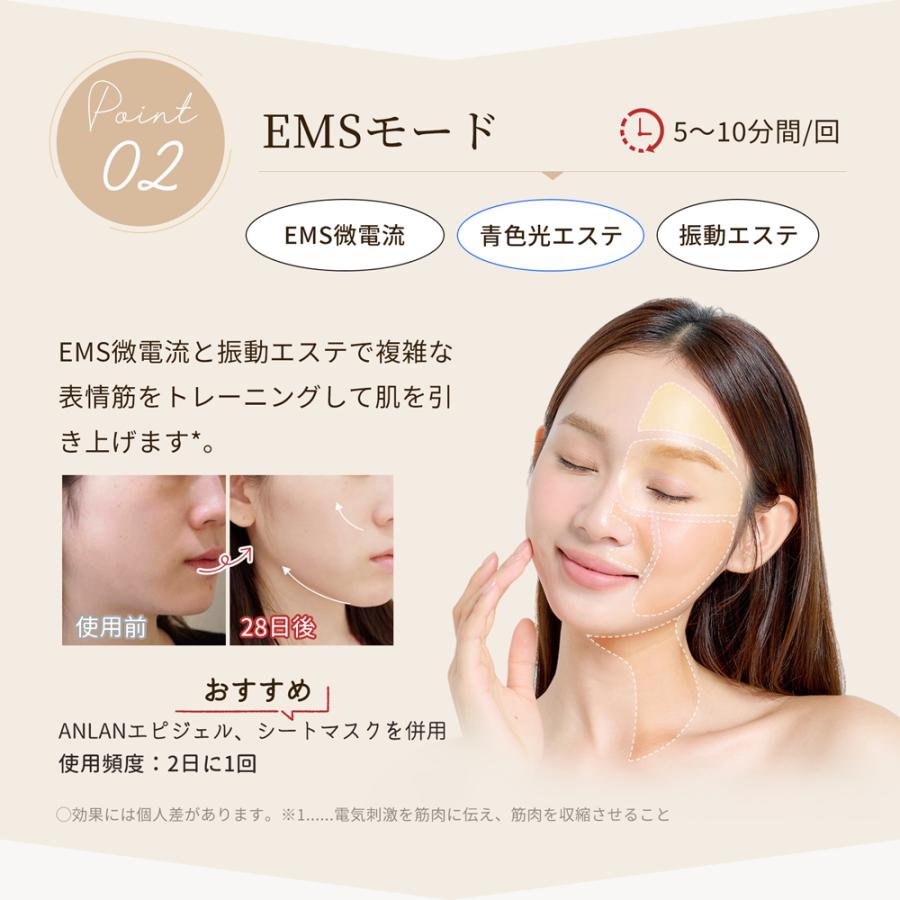 ANLAN（アンラン） 美顔器 ems 毛穴 1台9役 表情筋 トレーニング 肌