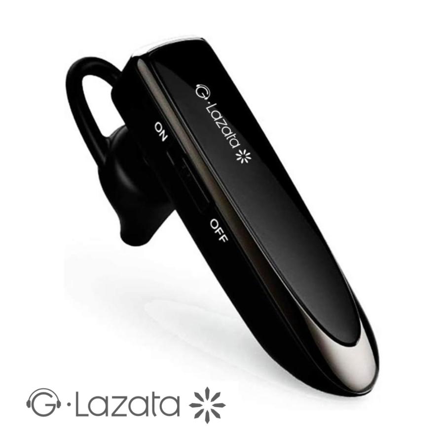 Glazata ハンズフリー bluetooth ヘッドセット 片耳 通話 イヤホン
