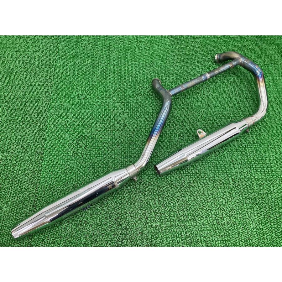 XLH883 2in2 ドラッグパイプマフラー バッフル付き XLH883 2in2