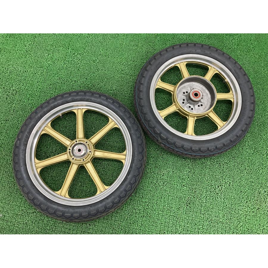 レスター製Z1 Z2 ホイール 前後 金 82278/25100 社外 新品 バイク 部品