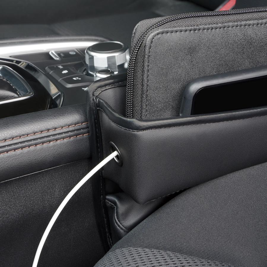 槌屋ヤック PF-443 Facile シートサイドポケット 上質レザー調