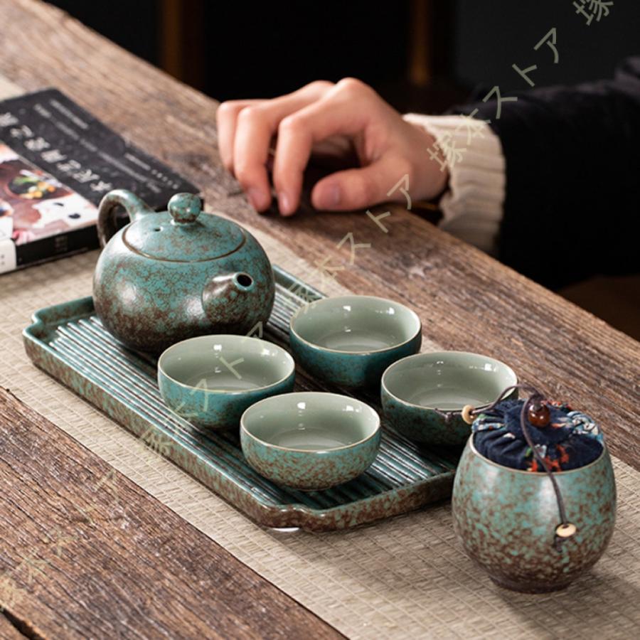 茶器 セット 急須セット お茶セット 和風 湯呑み 茶道具 磁器 茶托付き