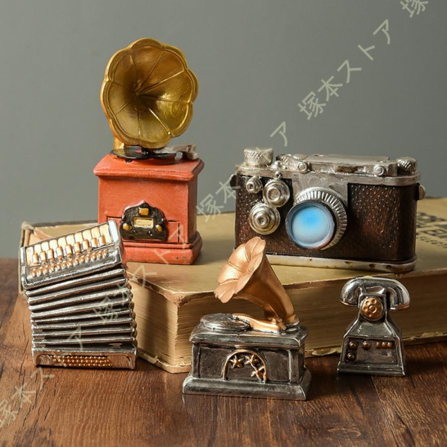 ハンドメイド アンティーク調 カメラ レジン ブラウン ラジオ
