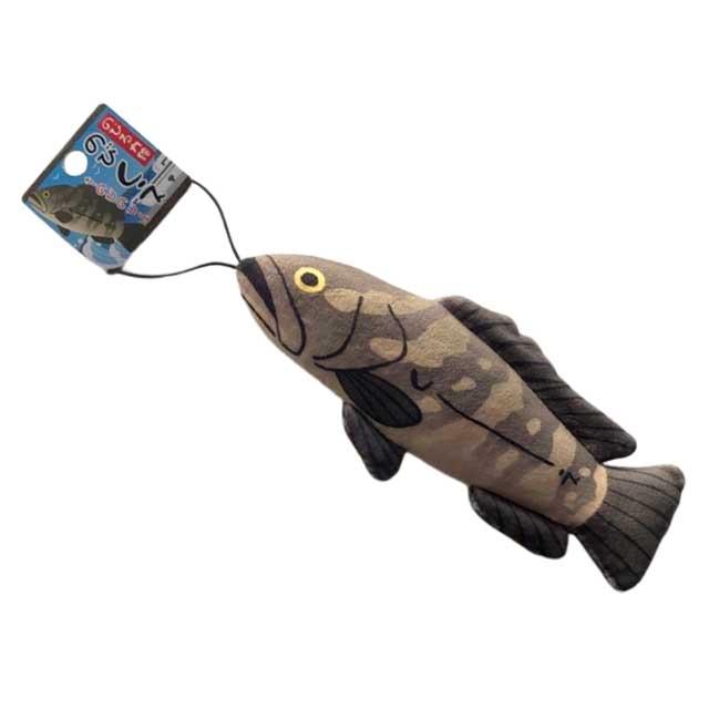 カワチ のびおさかな ストラップ クエ／九絵 （のびる 魚型の