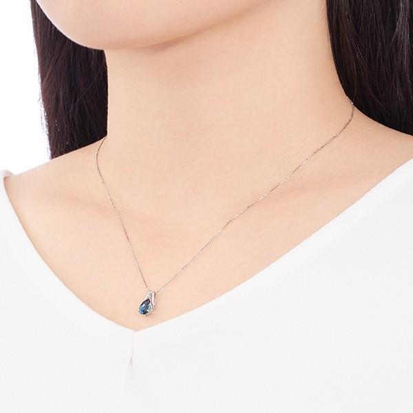 ジュエリーツツミ プラチナロンドンブルートパーズネックレス