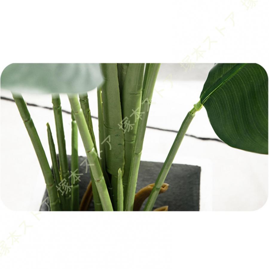大型緑葉 人工観葉植物 モンステラ フェイク グリーン インテリア