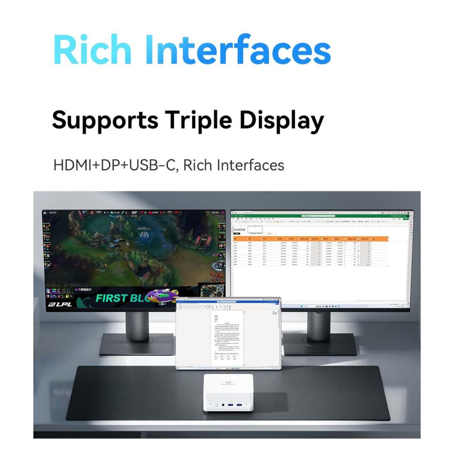 ミニPC UN1360W-32/1T-W11pro(13620H) [i7-13620H /RAM:32GB /SSD:1TB