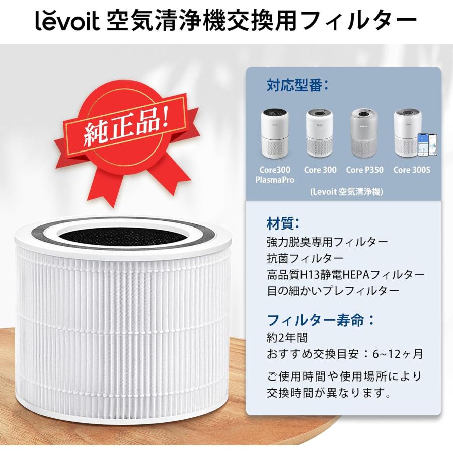 Levoit 交換用フィルター 空気清浄機core300 core300s core P350 除菌