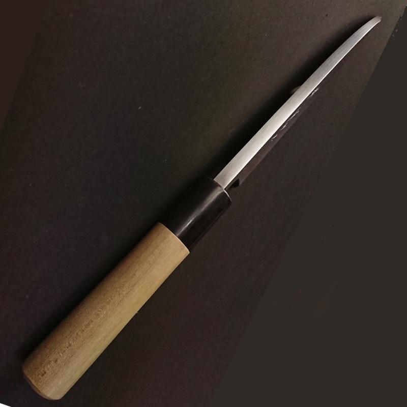 堺宏之作 白鋼 霞仕上げ 水牛桂柄 出刃包丁 150mm(5寸) 日本製 堺市
