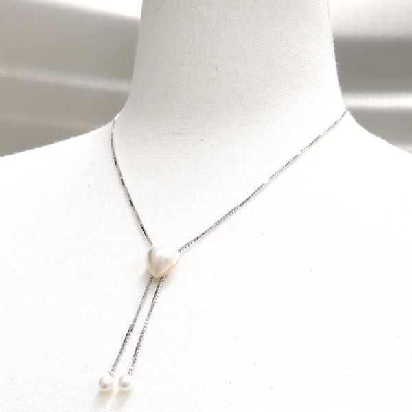 TASAKI（タサキ） マベ パール ハート ペンダントネックレス SV925