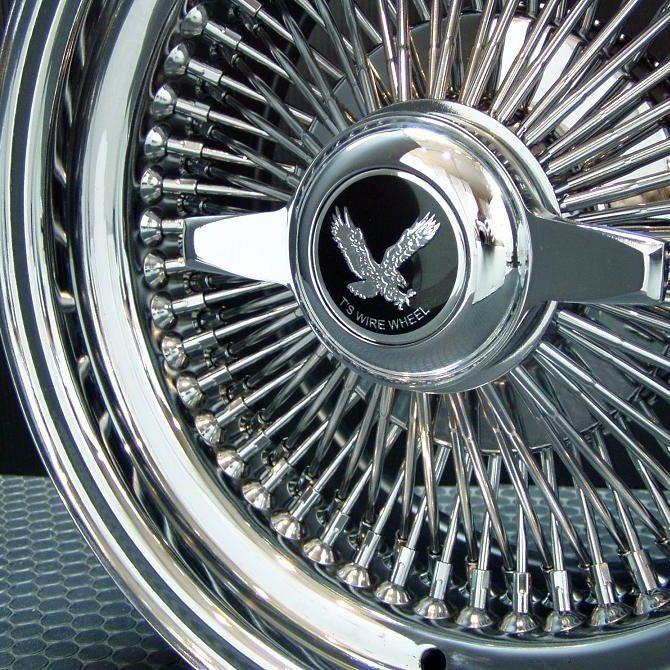 ワイヤーホイール T's WIRE 14X7J STD100SP オールクローム4本セット