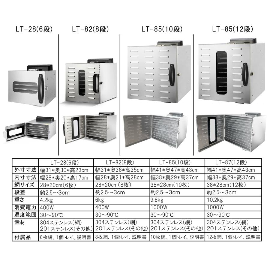 食品乾燥機 12層 フードドライヤー クッキー乾燥機 電気食品脱水機