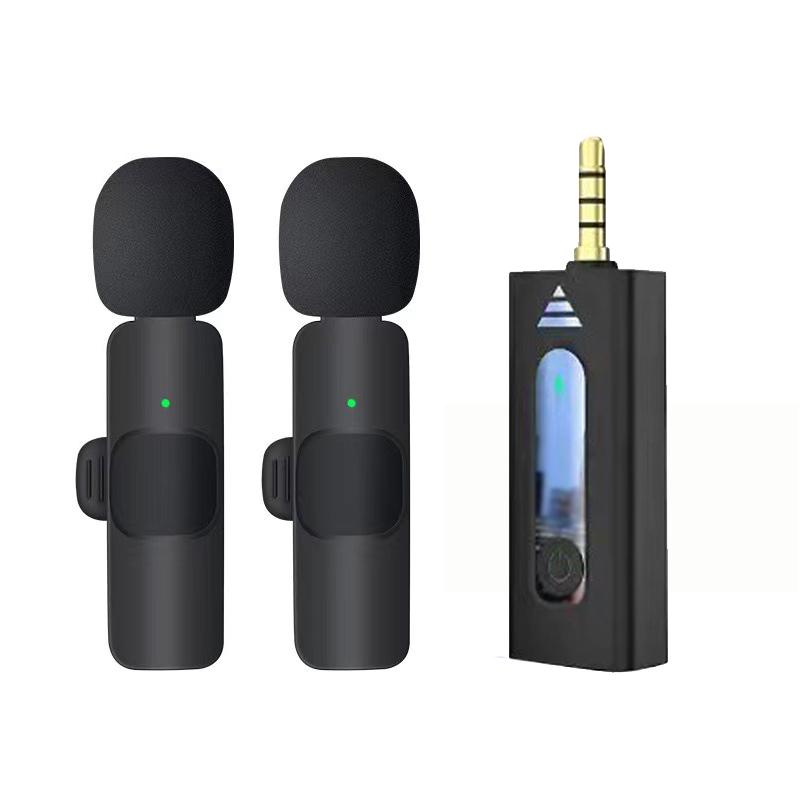 ワイヤレスマイク 2個 1to2 ピンマイク 3.5mm端子 AUX 設定不要