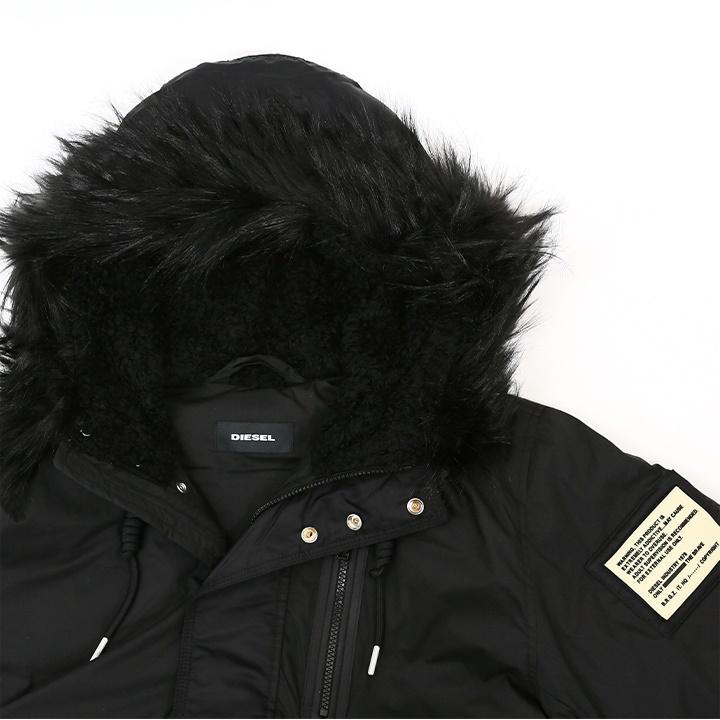 DIESEL（ディーゼル） 中綿ジャケット メンズ エコファー フェイク