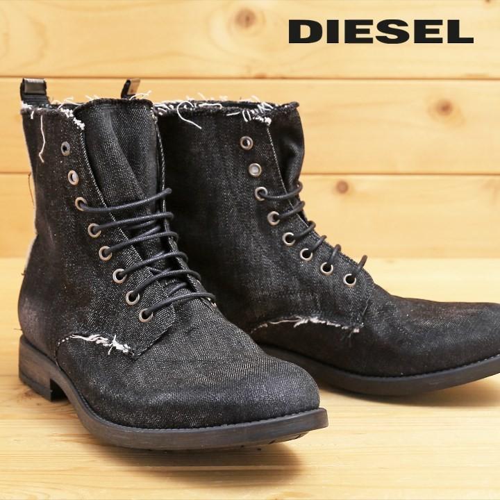 DIESEL（ディーゼル） レースアップブーツ 靴 メンズ ダメージ加工