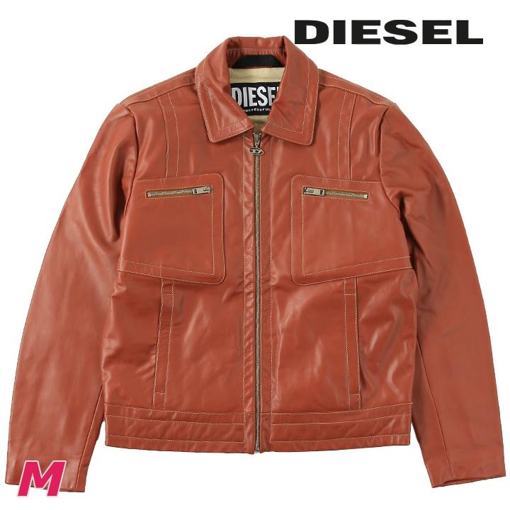 DIESEL（ディーゼル） レザージャケット メンズ 牛革 本革 オーバルD