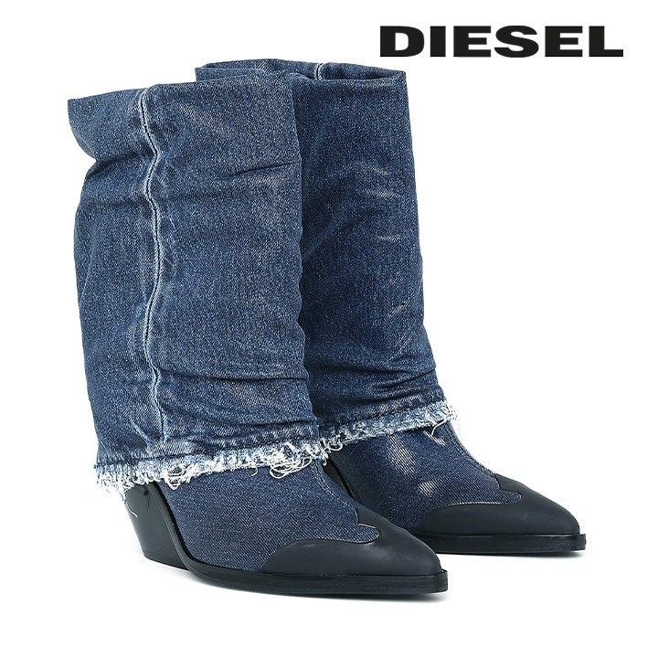 DIESEL（ディーゼル） ブーツ ブーティー 靴 レディース ウエスタン調